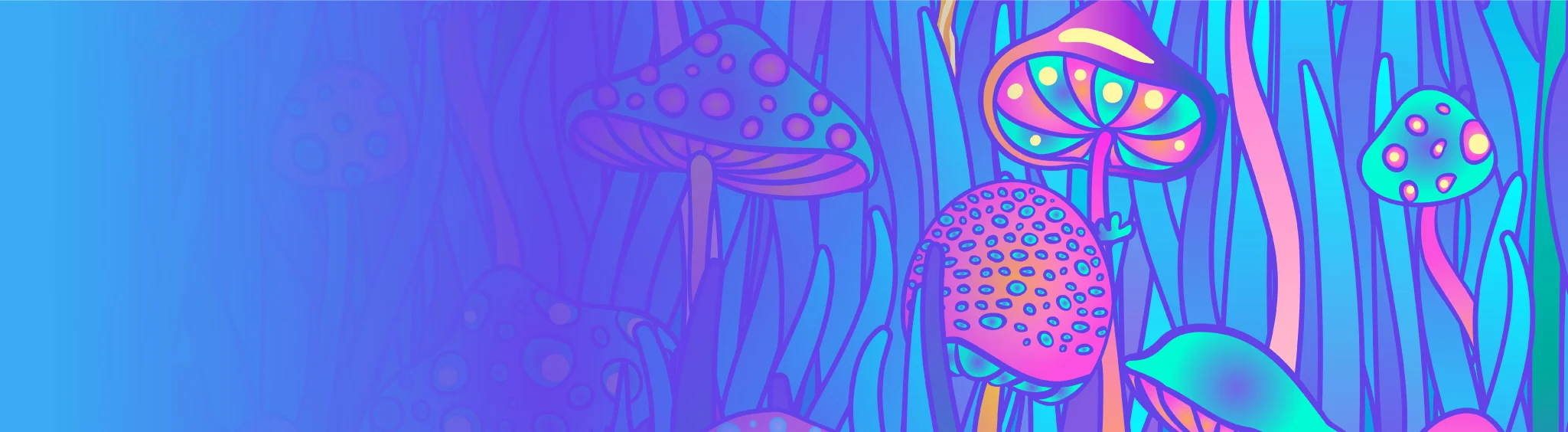 colorful mushroom montage