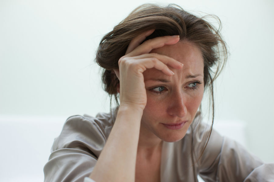 sad woman crying