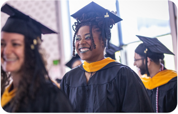 Students at graduation
