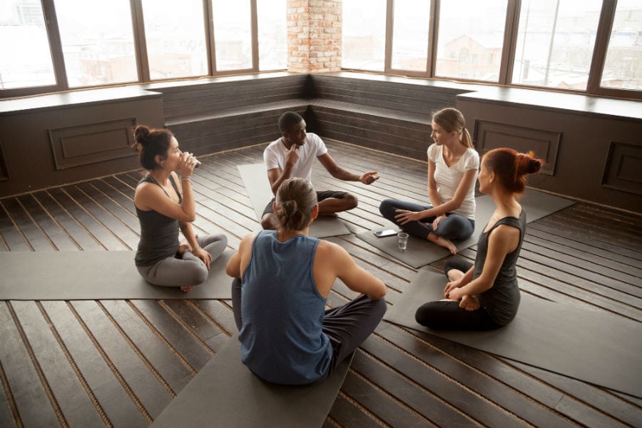Connecting guided imagery and motivational interviewing in meditation class