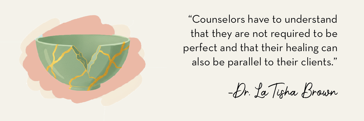 Pull quote next to a green. cracked bowl.