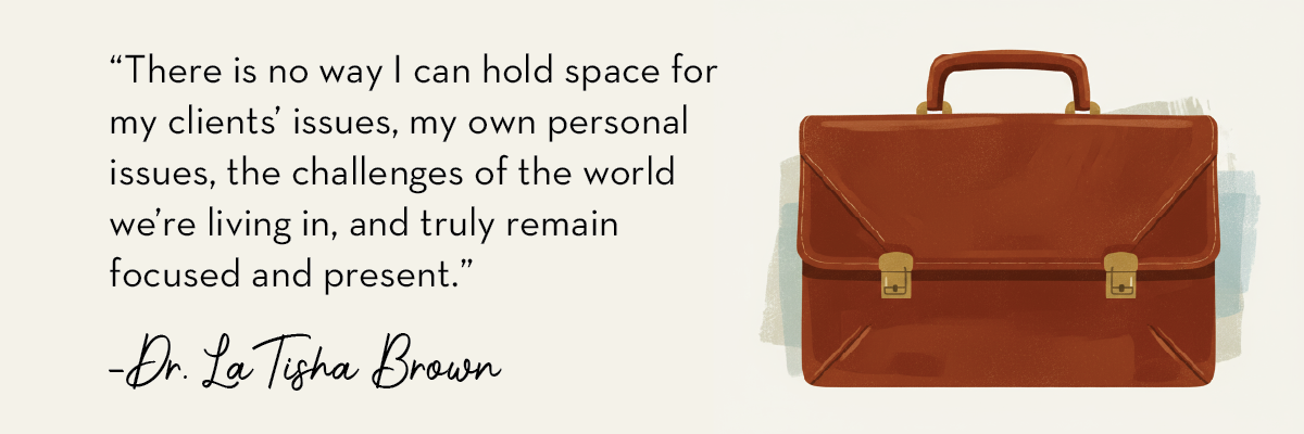 Pull quote from next paragraph and an illustration of a briefcase.